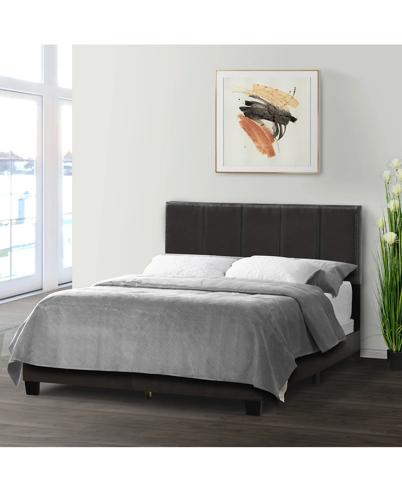 Glamour Home 46.5" Arty Polyester, Rubberwood Queen Bed