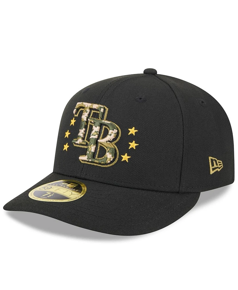 New Era Men's Black Tampa Bay Rays 2024 Armed Forces Day Low Profile 59FIFTY Fitted Hat