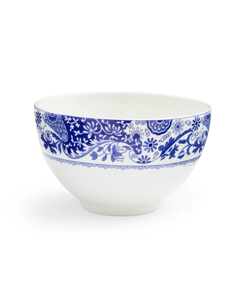 Spode Blue Italian Brocato Rice Bowls, Set of 4