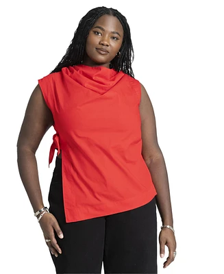 Eloquii Plus Asym Tie Top