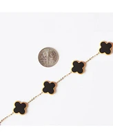 The Lovery Large Onyx Clover Bracelet 14K Yellow Gold
