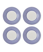 Spode Blue Italian Steccato Dinner Plates, Set of 4