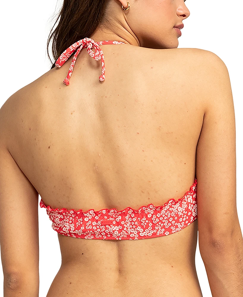 Roxy Juniors' Margarita Bandeau Halter-Neck Bikini Top