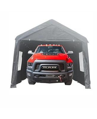 10x20FT Heavy Duty Canopy Carport Outdoor Portable Garage Grey