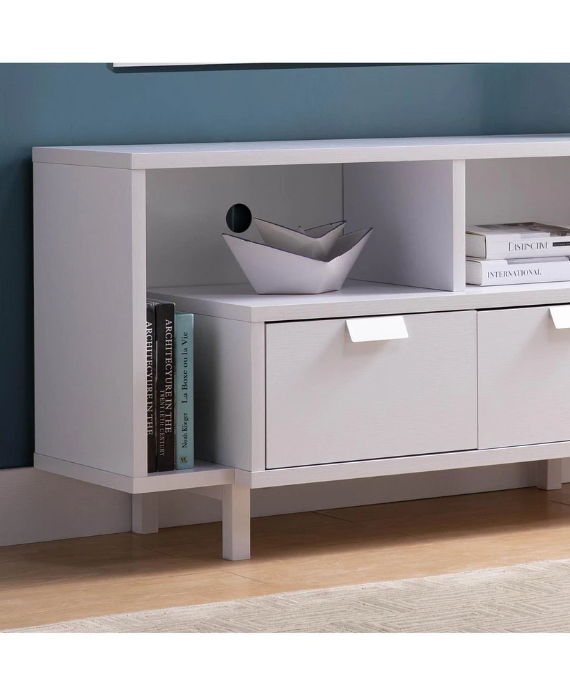 Simplie Fun Tv Stand White for Home or Office Use