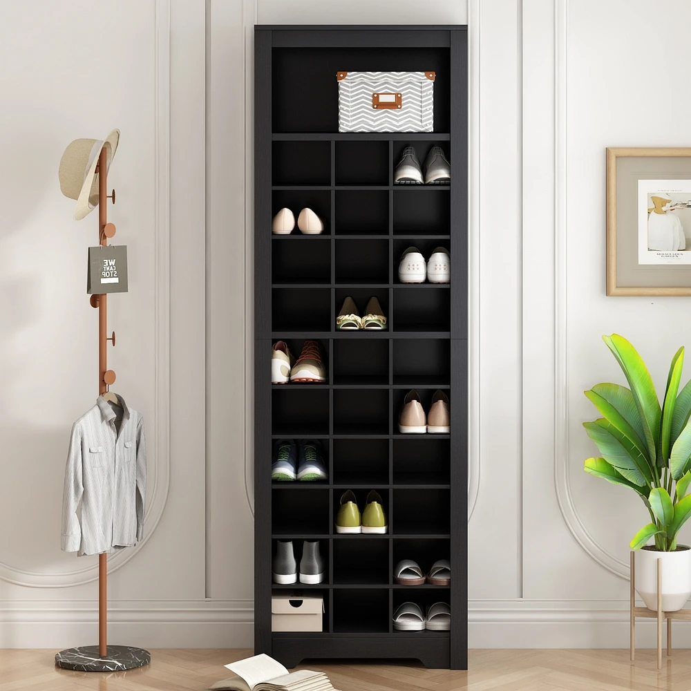 30 Shoe Cubby Console: Stylish, Contemporary Storage