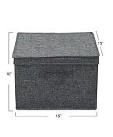 Household Essentials Square Storage Box with Lid