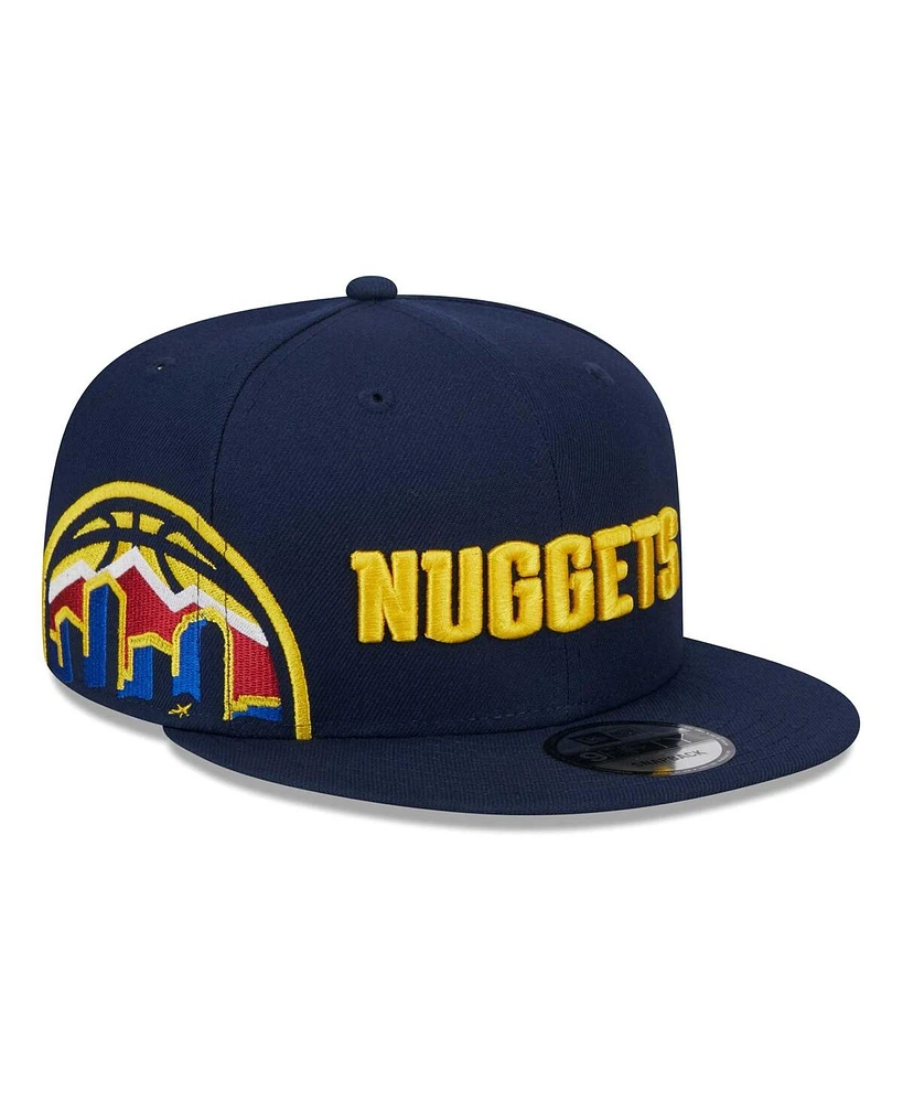 New Era Men's Navy Denver Nuggets Side Logo 9FIFTY Snapback Hat