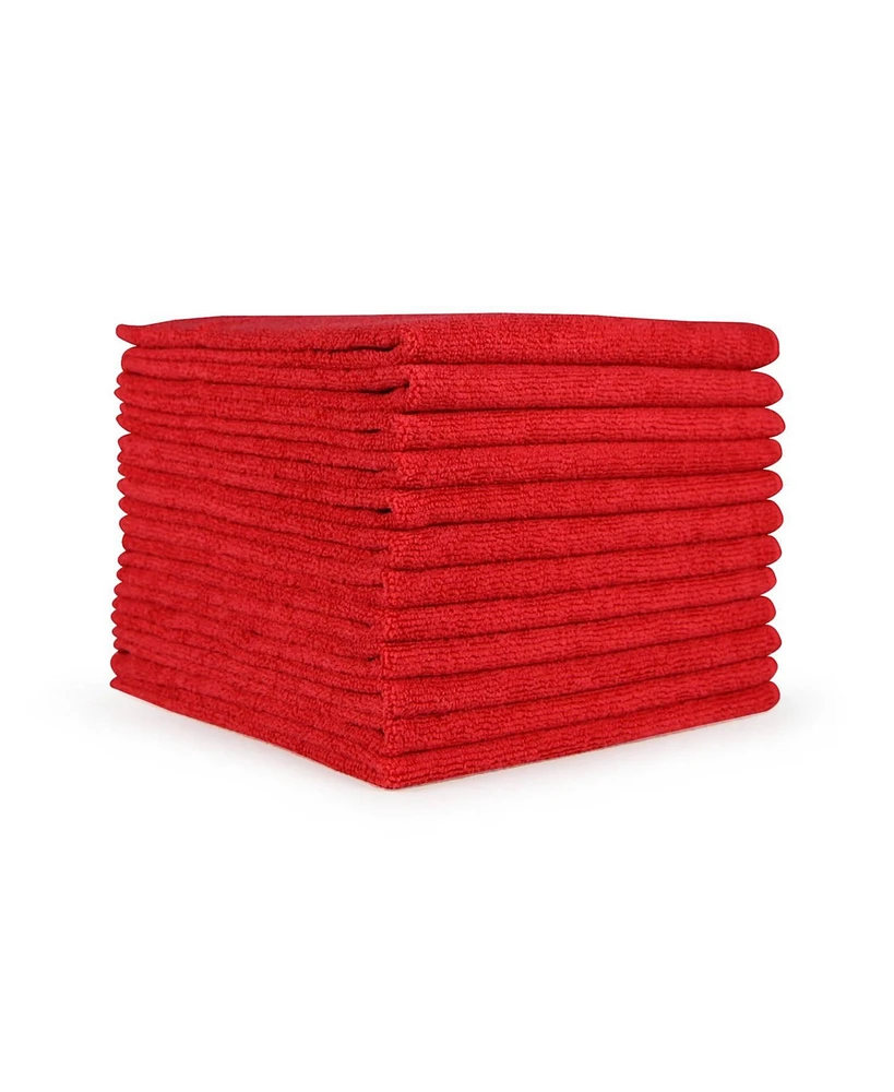 Arkwright Home Smart Choice Microfiber Cloths (12 Pack), 16x16, 49gm, Multi-Purpose, Reusable, Color Options