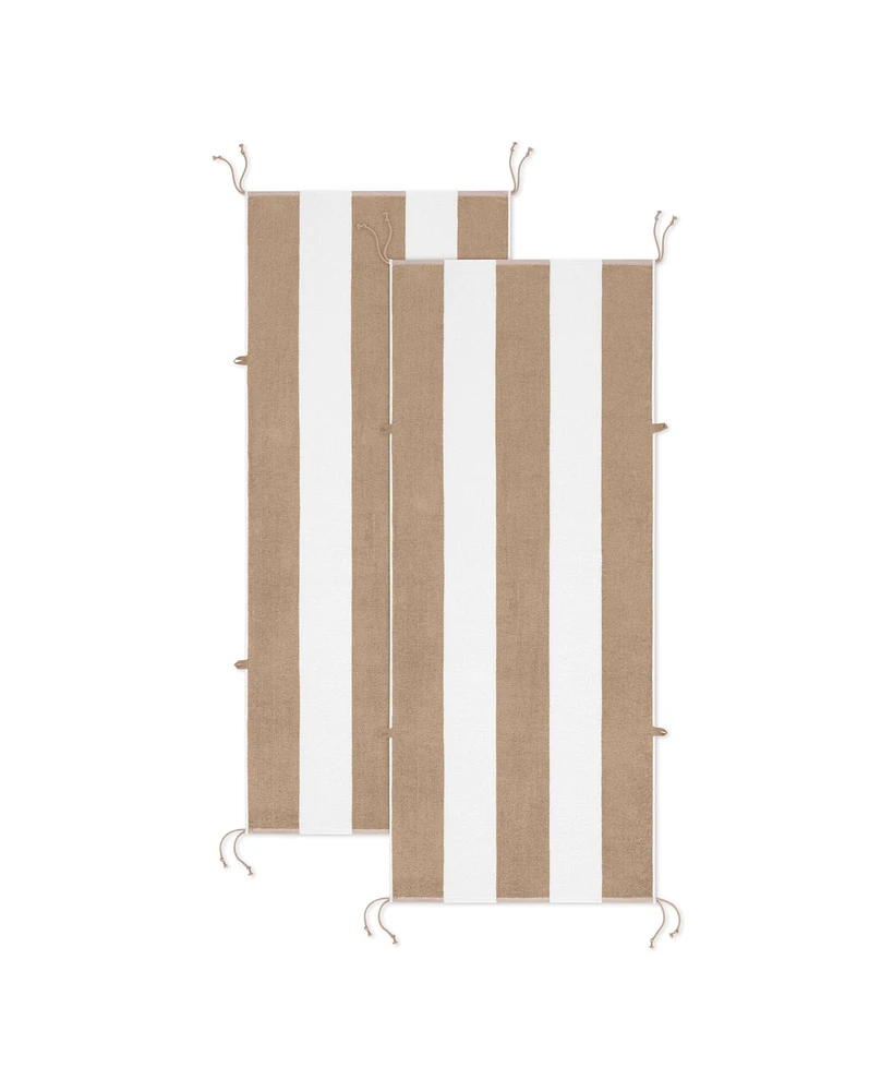 Arkwright Home Tie & Dry Beach Towel (2 Pack), 30x70 in, Soft Ring Spun Cotton, Color Options