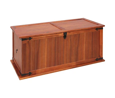 Storage Chest 31.1"x13.4"x12.6" Solid Acacia Wood