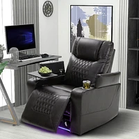 Power Motion Recliner with Usb Charging and Arm Storage
