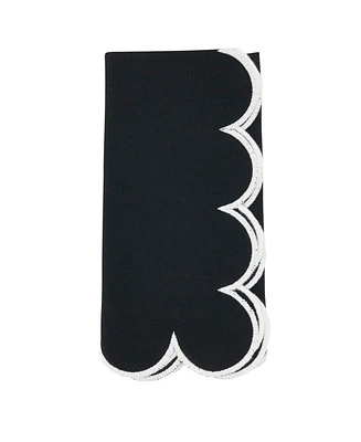 Saro Lifestyle Scalloped Hem Napkin Set of 4,20"x20"