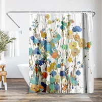 71x74 Floral Shower Curtain - Spring Garden by Pi Creative Art
