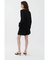 Nocturne Women's Stone Embroidered Blouse