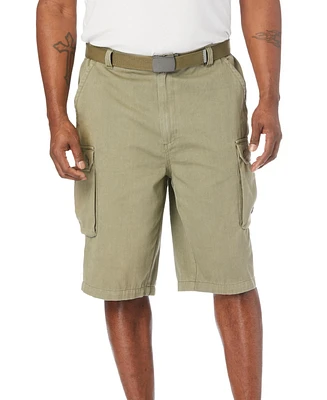 KingSize Big & Tall 12" Side Elastic Cargo Short With Twill Belt