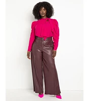 Eloquii Women's Drape Front Blouse
