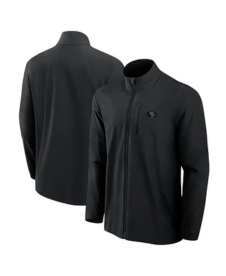 Fanatics Signature Men's Black San Francisco 49ers Front Office Woven Full-Zip Jacket