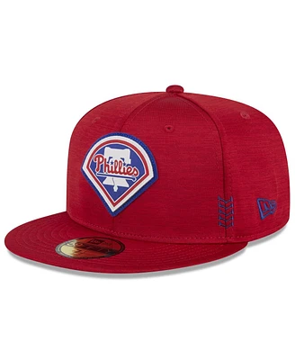 New Era Men's Red Philadelphia Phillies 2024 Clubhouse 59FIFTY Fitted Hat