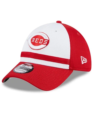 New Era Men's White Cincinnati Reds 2024 Batting Practice 39THIRTY Flex Hat