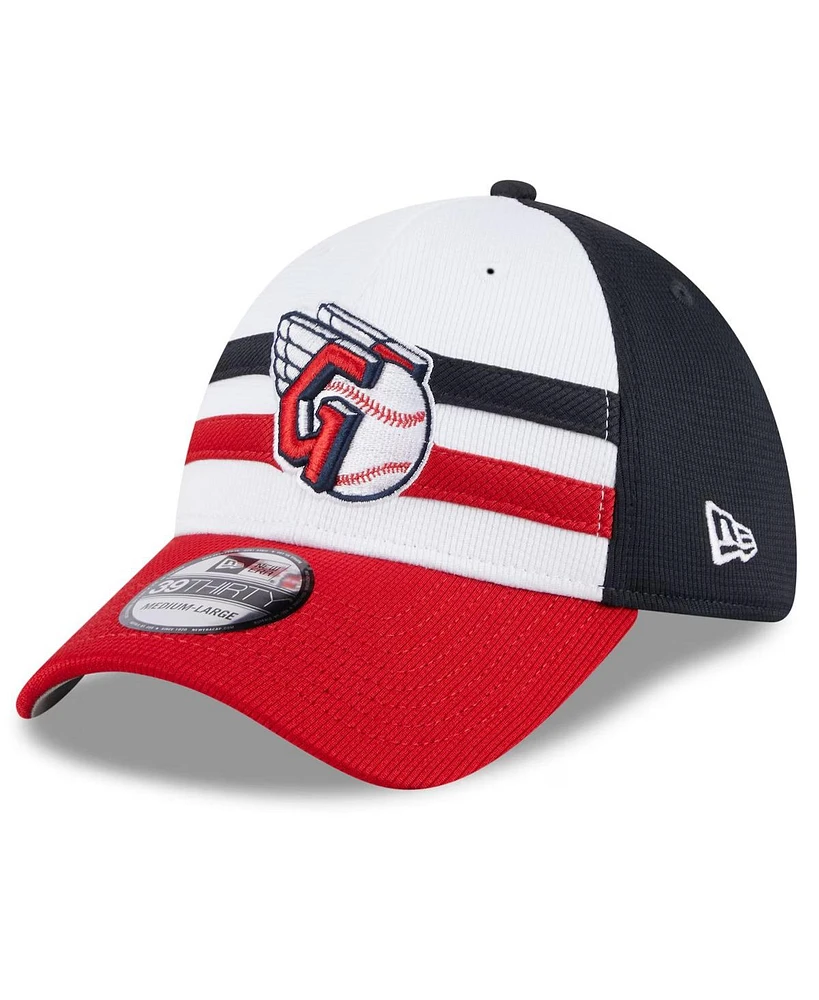 New Era Men's White Cleveland Guardians 2024 Batting Practice 39THIRTY Flex Hat