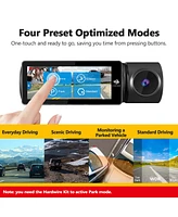 Z-edge T3P 3 Channel 4K Dash Camera, Front + Rear + Cabin 3 Ch Recording, Ips Touch Screen Ir Night Vision & Super Capacitor, with 64GB Tf Card
