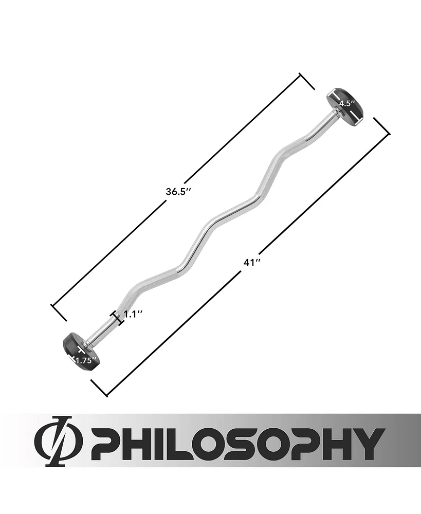 Philosophy Gym Rubber Fixed Barbell