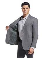 Duchamp London Men's Duchamp Grey Solid Stretch Sport Coat