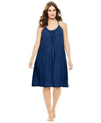 Dreams & Co. Women's Breezy Eyelet Short Nightgown