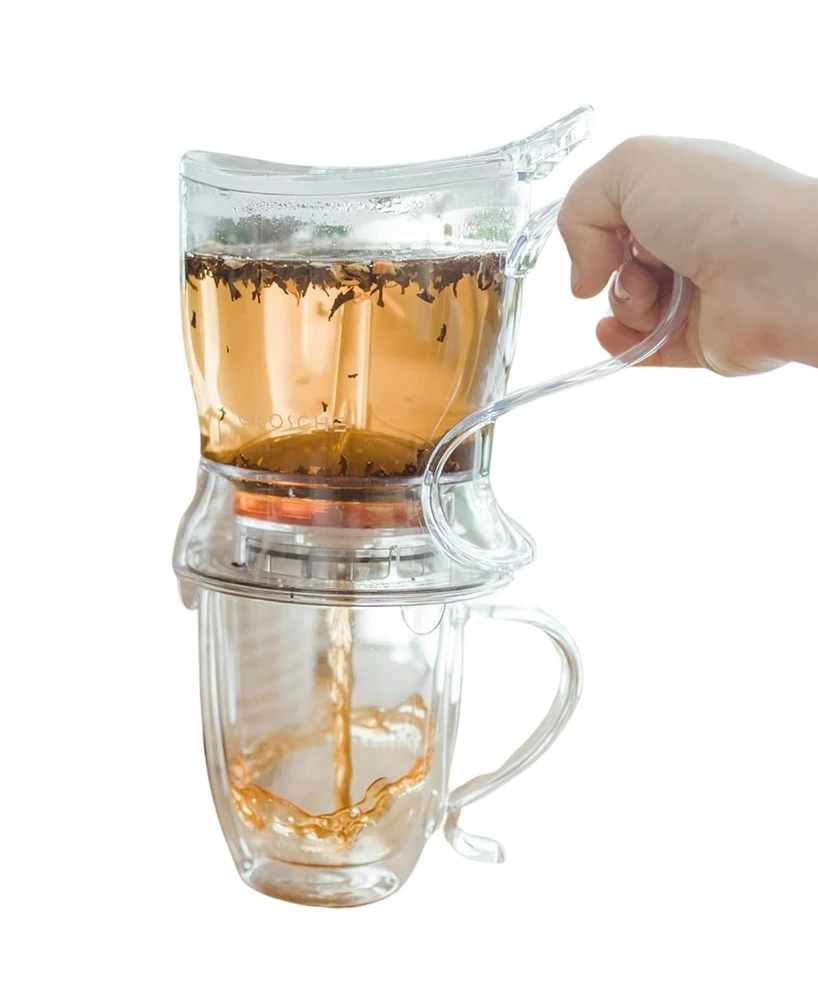 Grosche Tea Perfection Duo- 1000ML Aberdeen Smart Tea Steeper with Cyprus Large Glass Mug