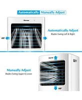 Evaporative Portable Air Cooler Fan & Humidifier w/ Remote Control 7.5 Timer