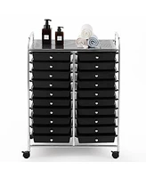 20 Drawers Rolling Storage Cart Art Craft Organizer on Wheels