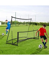 2-in-1 Portable Soccer Trainer with Carrying Bag to Enhance Soccer Passing Skill