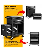High Capacity 6-Drawer Rolling Tool Chest Storage Cabinet Toolbox Combo