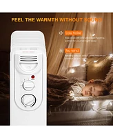 1500W Electric Oil Filled Radiator Space Heater 5-Fin Thermostat Room Radiant