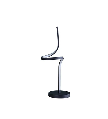 22" In Led Apollo Spiral Curved Tube Modern Table Lamp