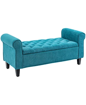 Homcom 50" Bed End Bench with Ottoman and Storage