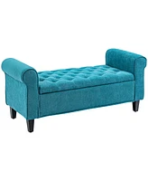Homcom 50" Bed End Bench with Ottoman and Storage
