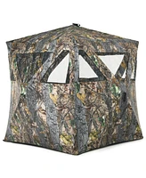 3-Person Pop-Up Hunting Blind with Ground Setup and Tie-Downs for Stability