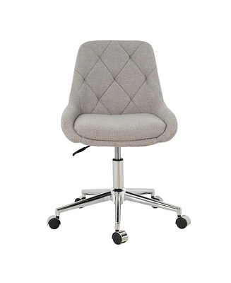 Modern Teddy Fleece Dining Chair with Chrome Legs