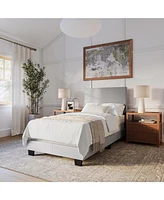 Amber & Emily Upholstered Modern Twin Bed