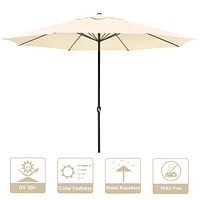 Yescom Xl 13Ft Aluminum Patio Umbrella 8 Rib Heavy Duty Table Parasol Crank Outdoor Garden Deck Beach Furniture