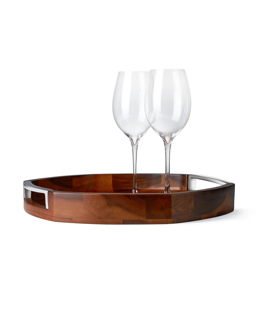 Nambe Rivet Handled Tray