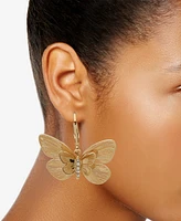 lonna & lilly Gold-Tone Pave Butterfly Drop Earrings