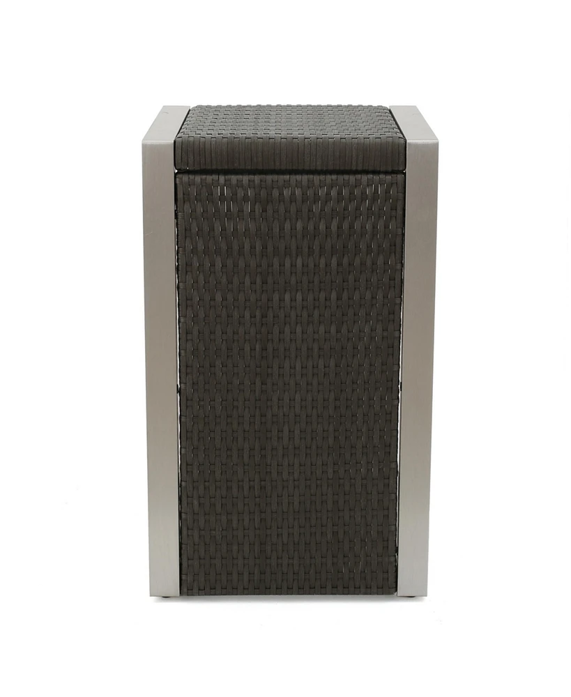 Sleek Aluminum C-Shape Side Table for Modern Outdoor Spaces