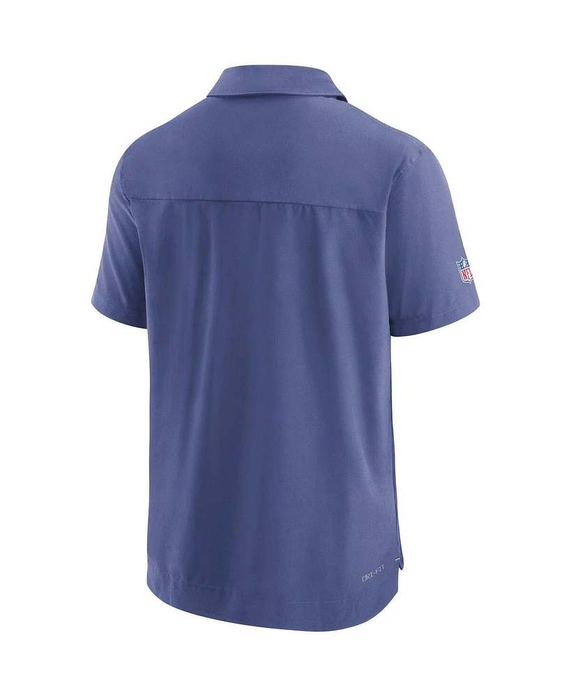 Nike Men's College Navy Seattle Seahawks Sideline Lockup Performance Polo