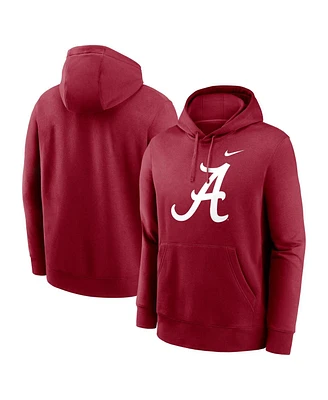 Nike Men's Crimson Alabama Tide Primetime Evergreen Club Fleece Pullover Hoodie