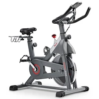 Sunny Health & Fitness Smart Indoor Cycling Magnetic Resistance Exercise Bike with Pulse Sensor, Dumbbell Holder, Bluetooth Connectivity with SunnyFit