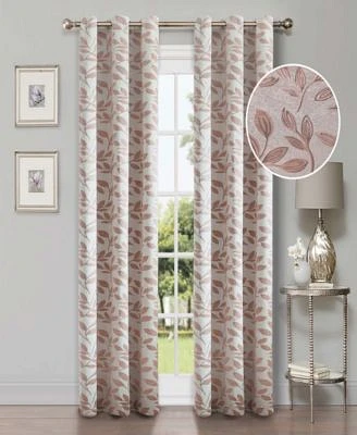 Superior Modern Bohemian Leaves Curtain 8 Panels Set