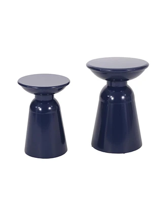 Modern Pedestal Side Table Set Sophisticated Flair, Chic Minimalism